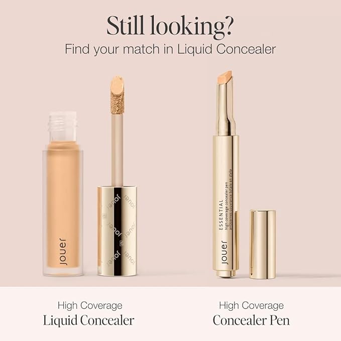 Jouer Essential High Coverage Liquid Concealer - Brightening Concealer - Color Corrector for Under Eye Dark Circles, Spot Coverage, and Eye Primer - Soft Matte Finish, Macadamia