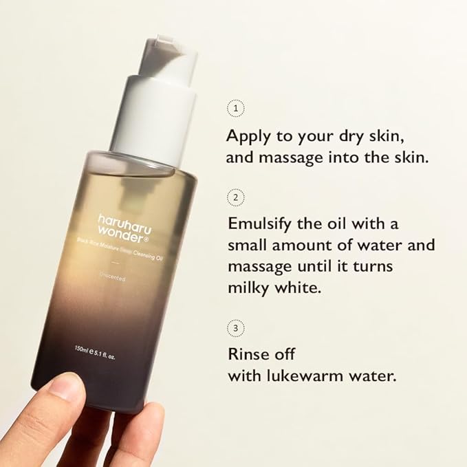HARUHARU Wonder Black Rice Moisture Cleansing Oil & 5.5 Soft Cleansing Gel Double Cleansing Duo Set