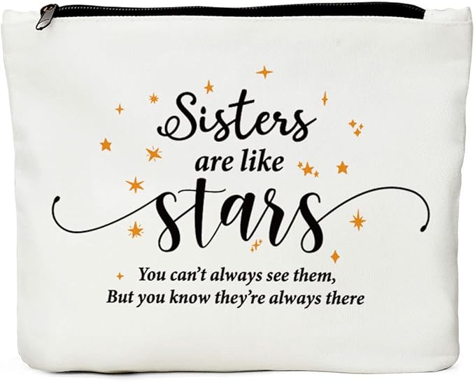 Sister Gift Makeup Bag, Sisters Gifts from Sister, Travel Cosmetic Bag