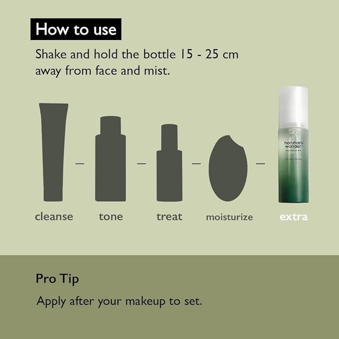 HARUHARU Black Bamboo Mist, 2.7 fl.oz, Hydrating & Firming Face Mist, Vegan