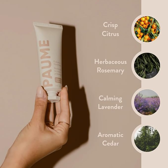 PAUME Probiotic Hand Balm, Fast-Absorbing Moisturizer for Dry Hands, 2oz