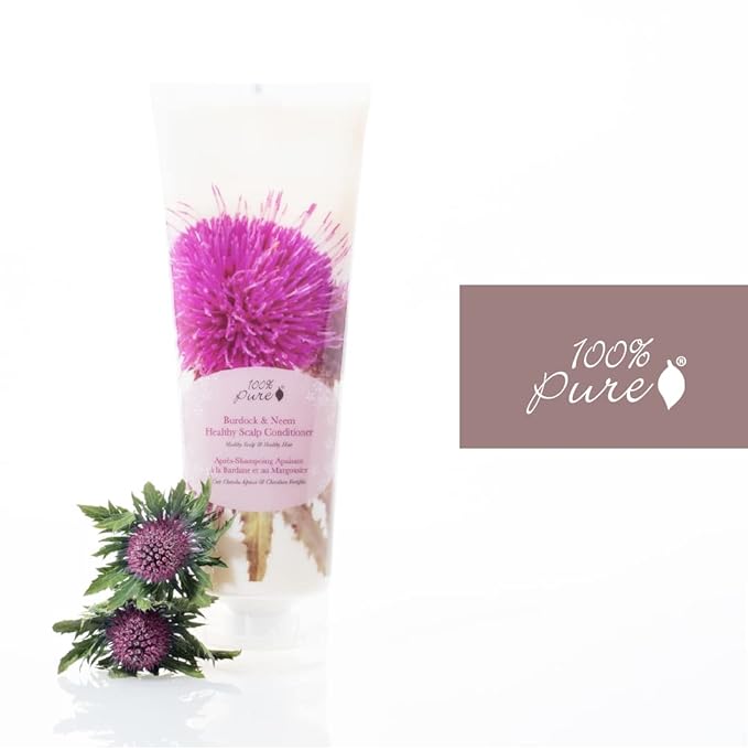 100% PURE Burdock and Neem Healthy Scalp Purifying Conditioner, 8 fl oz