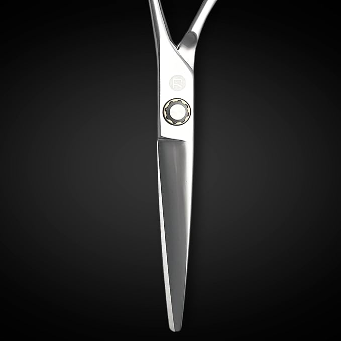 Hair Cutting Scissors for Professionals from Saki Shears - Cuts Wet and Dry Hair - Forged from Japanese 440C Stainless Steel - Sharp, Long Lasting Edge (Steel, 6 Inch Cutting, Right Hand)