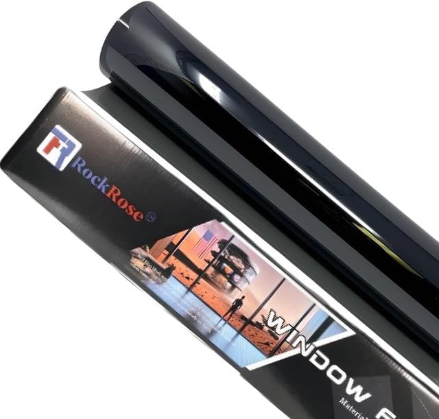 RockRose 20% Premium Carbon Car Window Tint Film 36 in x 15FT 2PLY Charcoal Privacy Film UV, Heat Blocking Tint for Car or Home Adhesive Film Easy Shrink, Plotter Friendly Pro Grade
