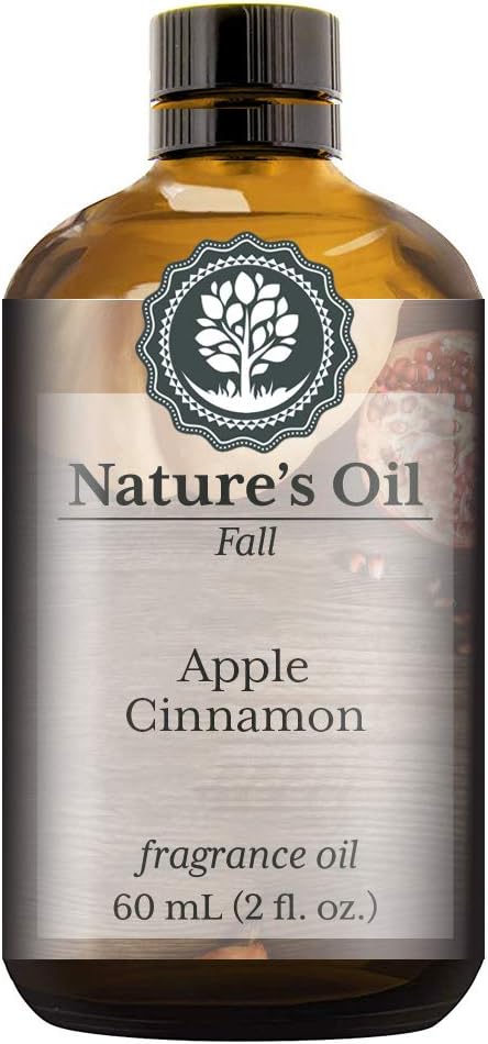 Apple Cinnamon Fragrance Oil for Perfume, Cologne, Diffusers, Soap Making, Candle Making, Lotion, Home Scents, Linen Spray, Bath Bombs, Slime (2 Fl Oz)