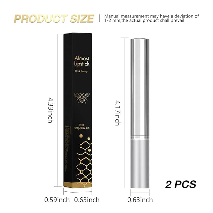 FeiCuiYun 2Pcs Dark Brown Honey Tinted Lip Balm Lip Gloss Lipstick, Sheer Hydrating Lip Gloss Tint, Moisturizing Lip Color for All Skin Tones, Nourishing Lip Balm with a Hint of Natural Black Cherry