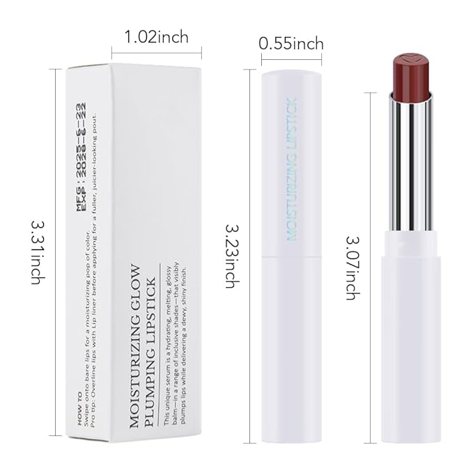 HHLTOH 1Pcs Tinted Lip Balm Moisturizing Lipstick – Waterproof Hydrating Matte Lip Balm for Women, Creamy Natural Color Stain for Dry Lips, Soft Matte Finish with Subtle Scent (#05 Deep Cherry Brown)