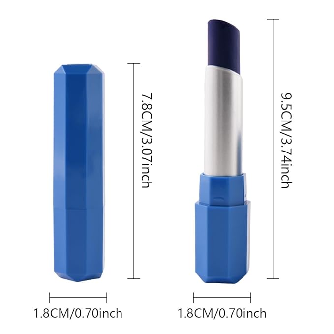 IATMOMOD Steel Blue Cream Matte Lipstick Stick 14#, Longwear Full Coverage Velvet Lip Color, Waterproof Multi-Use Lip & Cheek Makeup for Party & Daily Wear, Labial con color mate para uso diario