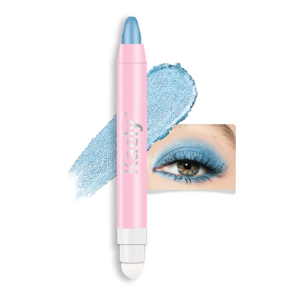 Kaely 2in1 Cream Eye Shadow Brightener Sticks for Eyes, Pencil Eyeshadow Applicator Stick Waterproof Pigmented, Eye Shadow Palette Highlighter Makeup, sombras para ojos, 37 Rose Gold Shimmer