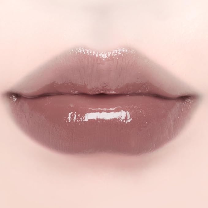 DINTO Blur-Glowy Mini Lip Tint (259 Deus) – Dewy Finish Glowy Korean Lip Tint, Long Lasting All Day Stain, Neutral Grey Brown, Vegan & Cruelty-Free, 0.04 fl oz