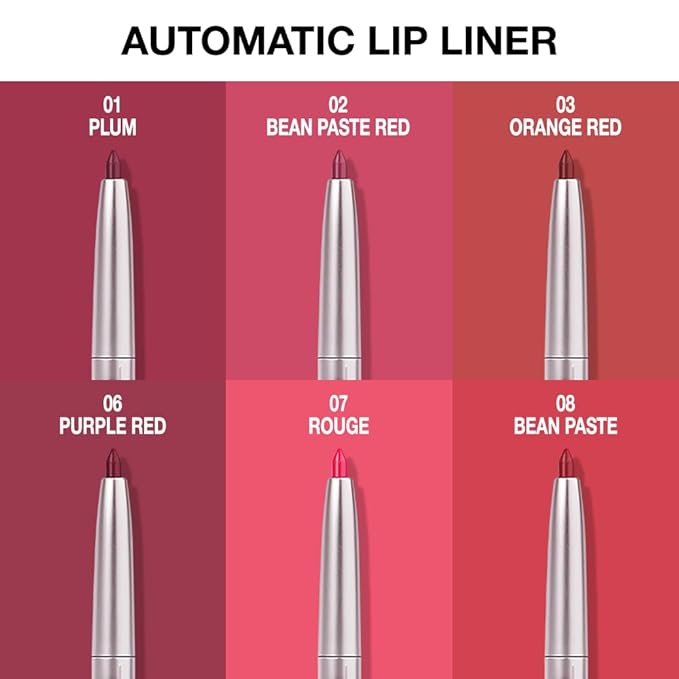 Retractable Lipliner Pencil Waterproof Makeup for Lip Liner and Eye Liner, Smooth and Creamy, Long Lasting Matte Finish, Vegan Beauty, Matte Velvet Pigmented Lip Liner (09#Orange Red, 1)