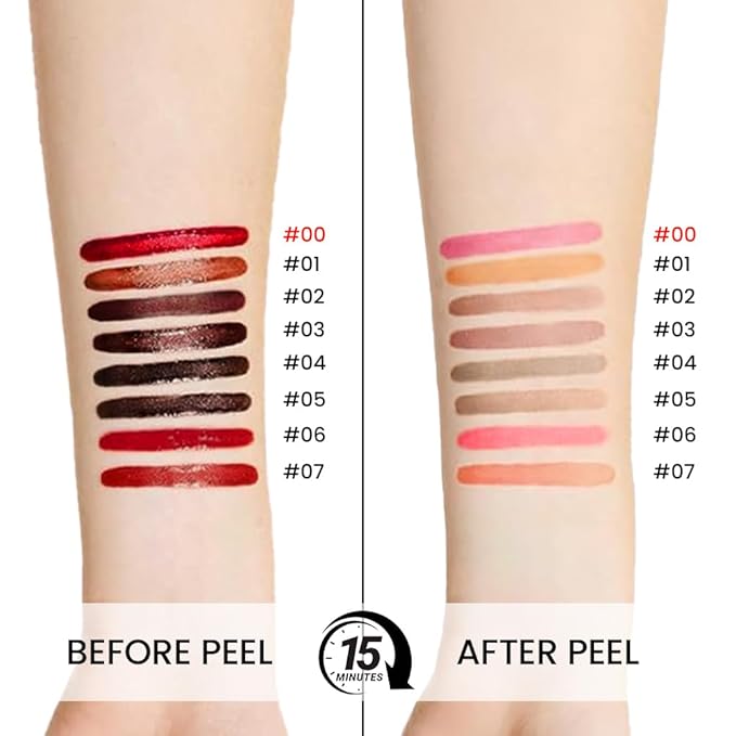 IATMOMOD Delicate Pink Liquid Matte Lip Liner Stain Peel Off with Tweezer, Long Lasting, Waterproof Matte Lipstick Lip Gloss Tattoo for Women, Transfer-prof Lip Tint Makeup for All Skin Types 00#
