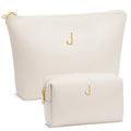 CLOUDWINGS Gifts for Women Girls Personalized Initial Travel Makeup Bag