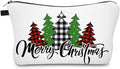 Loomifang Small Makeup Bag Cosmetic Bag for Women, Pretty Design Organizer Case with Zipper Closure, Lightweight and Water-Resistant Make Up Bag - 8.65"x 5.35" x 7.08"（Merry Christmas）