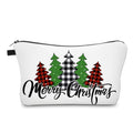 Loomifang Small Makeup Bag Cosmetic Bag for Women, Pretty Design Organizer Case with Zipper Closure, Lightweight and Water-Resistant Make Up Bag - 8.65"x 5.35" x 7.08"（Merry Christmas）