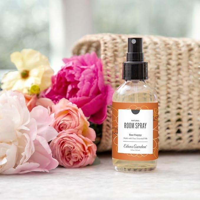 Edens Garden Bee Happy Room Spray, All Natural & Made with Essential Oils (Great Home Air Freshener - Try Using On Pillows & Linens for Sleep), 4 oz