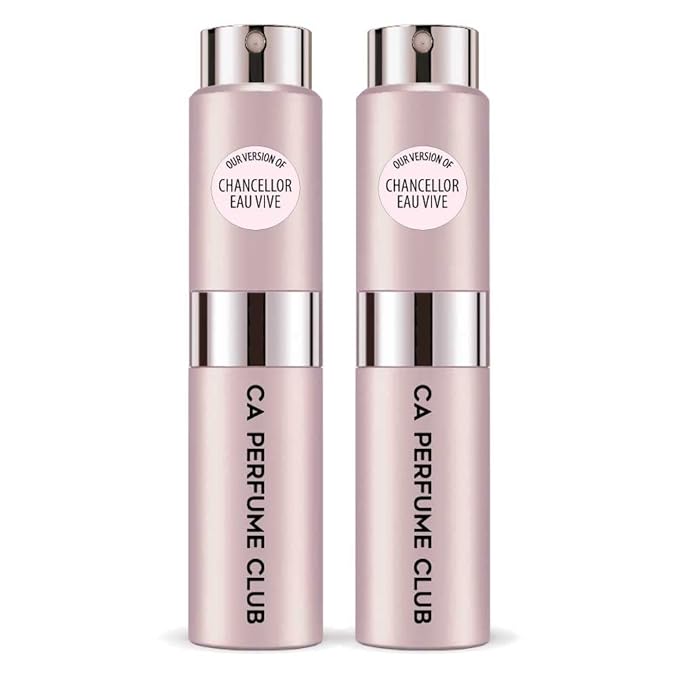 CA Perfume Impression of Chancellor Vive for Women Floral Woody Musk Scent Long Lasting Perfumes for Women Eau De Parfum Travel Size Refillable Atomizer Spray 0.27 Fl Oz 8ml (Pack of 2)