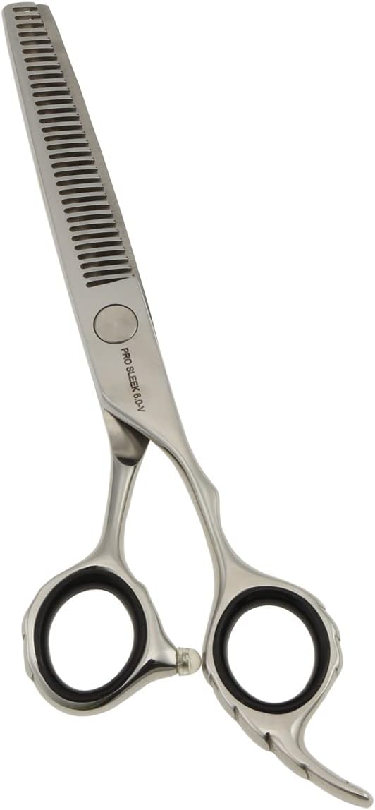 FOLELLO Hair Thinning Scissors – 6" Stainless Steel Blending Shears with 32 Teeth and Ball Bearing Tension Screw – Razor Edge Thinning Tool for Barbers and Stylists
