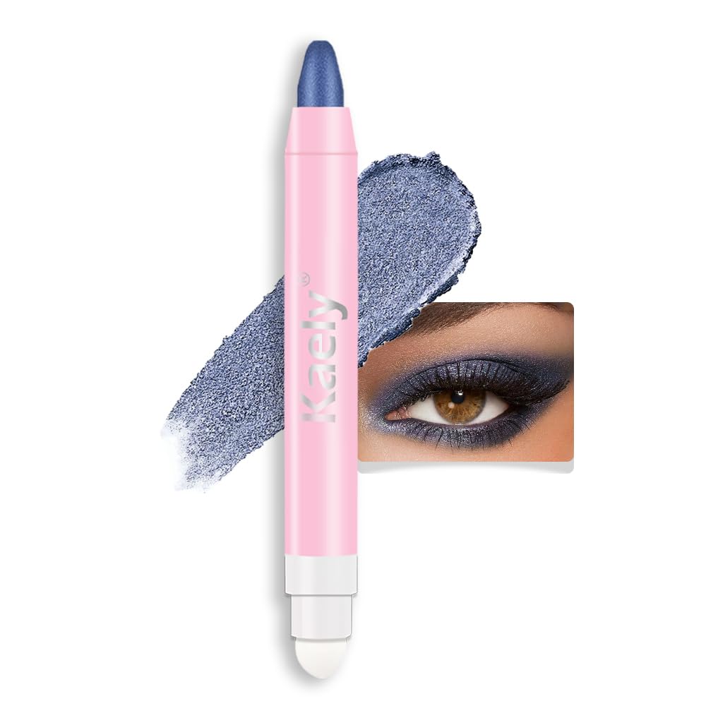 Kaely 2in1 Cream Eye Shadow Brightener Sticks for Eyes, Pencil Eyeshadow Applicator Stick Waterproof Pigmented, Eye Shadow Palette Highlighter Makeup, sombras para ojos, 37 Rose Gold Shimmer