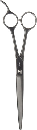 Fromm Professional Invent 7.25" Precision Scissors Over Comb Cutting Barber Shears in Gunmetal Heat Treated Steel Scissors with Opposing Handle, Beveled Blade, Smooth Edge for Crisp Lines