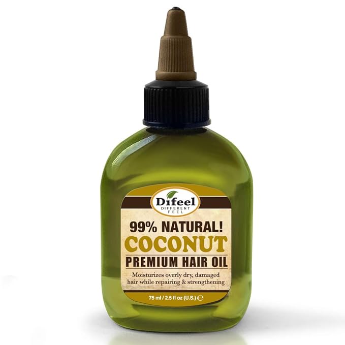 Difeel Coconut Hair Oil Blend - Travel Size 2.5 oz.