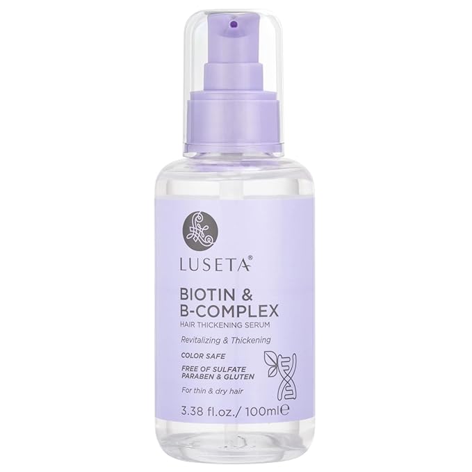 LUSETA Biotin B-Complex Hair Growth Serum for Thin Hair, 3.38 oz