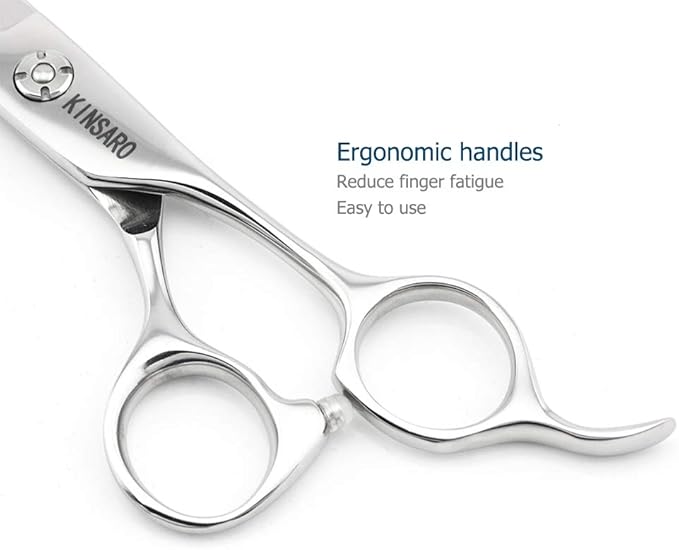 KINSARO 7 in Professional Hair Scissors Willow Shape Sliding Shears,440C