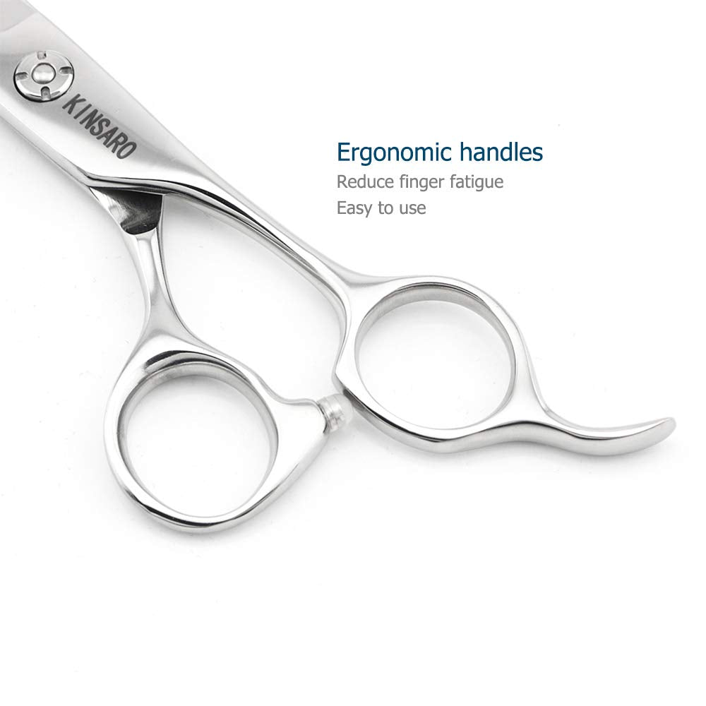 KINSARO 7 in Professional Hair Scissors Willow Shape Sliding Shears,440C