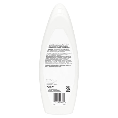 Amazon Basics Hypoallergenic Body Wash for Sensitive Skin, Creamy Lather, Paraben Free, 22 fl oz (1-Pack)
