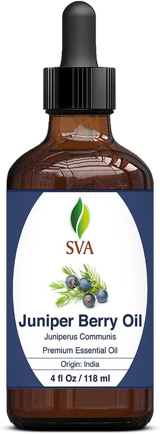 SVA Juniper Berry Essential Oil with Dropper, 4 Fl Oz (118 ml)