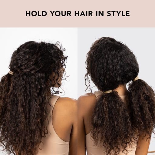 Kitsch Elastic Hair Ties No Damage | Stretchable Hair Bands - Neutral 12pcs