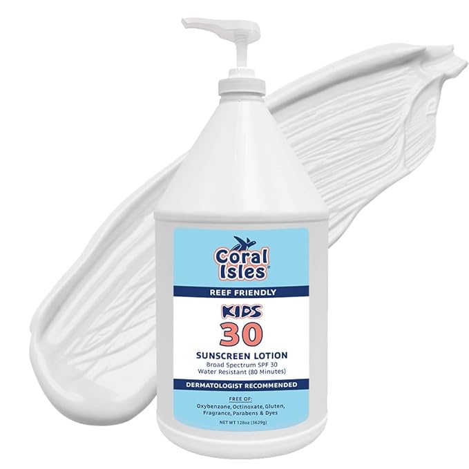 Coral Isles SPF 30 KIDS Sunscreen Reef Compliant Broad Spectrum 128 Fl Oz