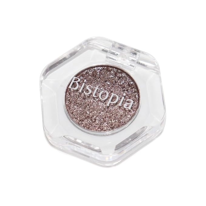 Bistopia Holographic Glitter Single Eyeshadow, Pearlescent Shimmer Metallic Cream Powder Eye Makeup, Blendable Long Lasting Waterproof, Multi-Use Face Highlighter, 2g(Tessera)