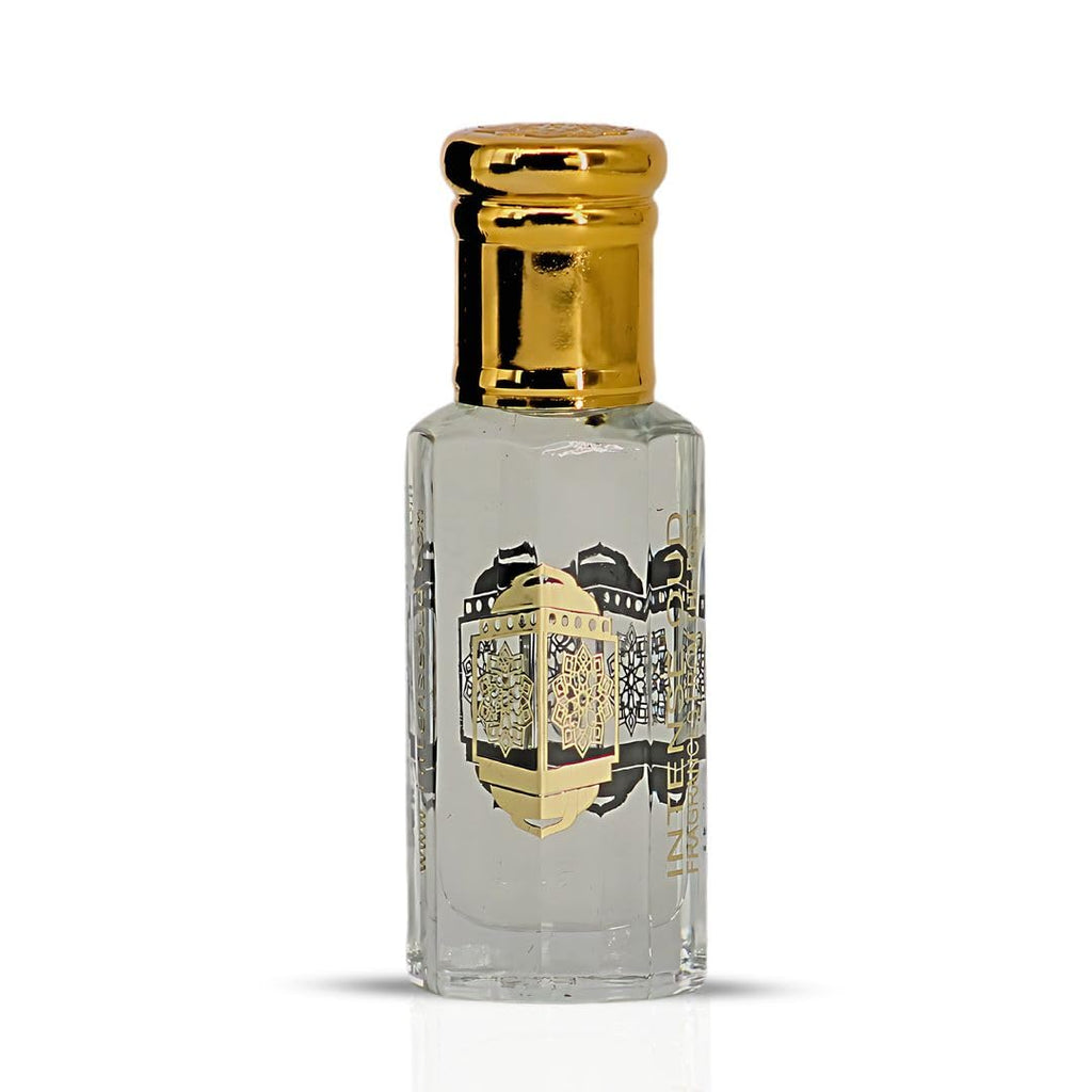 INTENSE OUD Musc Mutasalik Arabian Perfume Oil for Men & Women, Long Lasting Alcohol-Free Concentrated Fragrance,12ml (0.40 oz) in Black Gift Box, White Musk & Rose Notes.