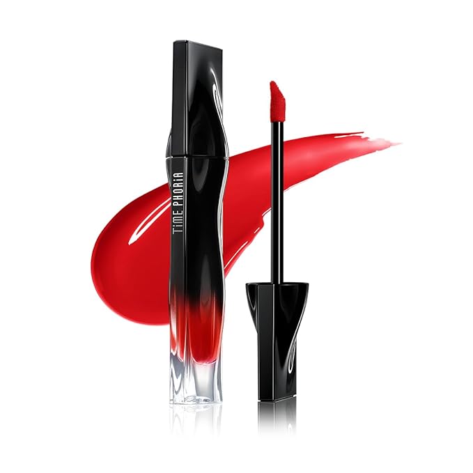 TIMEPHORIA Stellar Dust Lip Stain 17 Eros, Transfer-Proof & Smudge-Proof Lip Gloss, Deep Warm Red Tinted Glossy Finish, High-Pigment Vibrant Color, Hydrating Lightweight Long-Lasting Lip Makeup