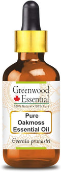 Greenwood Essential Pure Oakmoss Essential Oil (Evernia prunastri) with Glass Dropper Steam Distilled 10ml (0.33 oz)