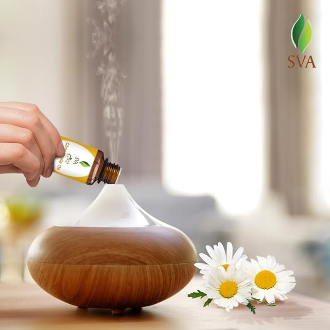 SVA Chamomile Essential Oil in Glass Bottle, 1/3 Fl Oz (10 ml)