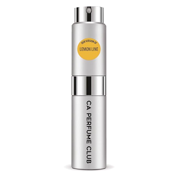 CA Perfume Impression of Lemon Line for Women and Men Citrus Aromatic Scent Long Lasting Unisex Fragrance Eau De Parfum Travel Size Refillable Atomizer Spray 0.27 Fl Oz 8ml