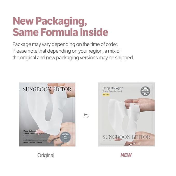 SUNGBOON EDITOR Deep Collagen Overnight Mask Hydrating Mask for Glass Skin, Wrinkle Care, Firming & Pore Refining 2,160,000PPB Collagen + 9 Peptides Korean Skincare, 4ea, Gifts for Women