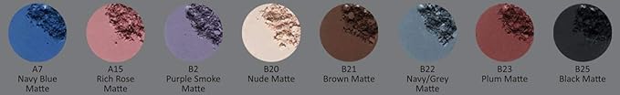 Pure Ziva Navy Blue Grey Gray Silver Matte Opaque Vegan Pressed Powder Single Eyeshadow; Talc, Paraben & Cruelty Free