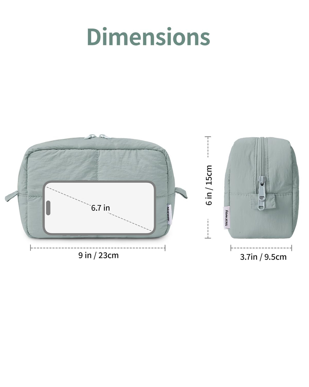 Narwey Puffy Makeup Bag Travel Toiletry Bag, Cute Cosmetic Bag for Women