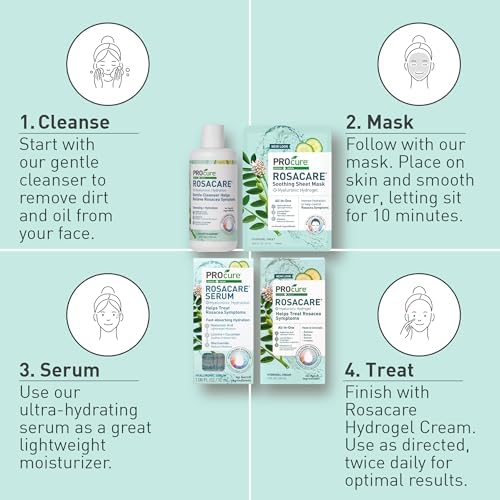 PROcure Rosacare Face Serum 1.08oz - Hyaluronic Acid, Niacinamide, Licorice