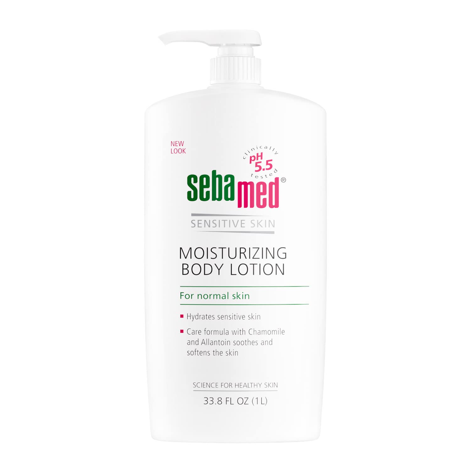 SEBAMED Moisturizing Body lotion pH 5.5 for Sensitive Skin Hypoallergenic Dermatologist Recommended Hydrating Moisturizer 33.8 Fluid Ounces (1 Liter)