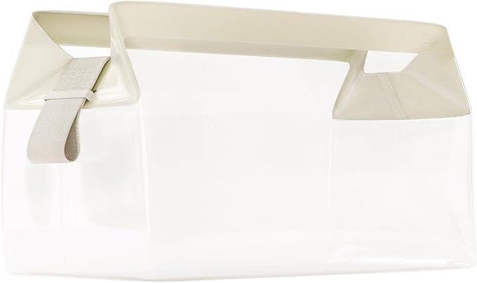 Cadence Parcel - Clear Travel Kit with Zipperless Magnetic Closure - Pebble, Extra Large - Durable, Leak-Resistant and TSA Approved Toiletry Bag - Modular Organization - Recycled TPU (4 Qt)