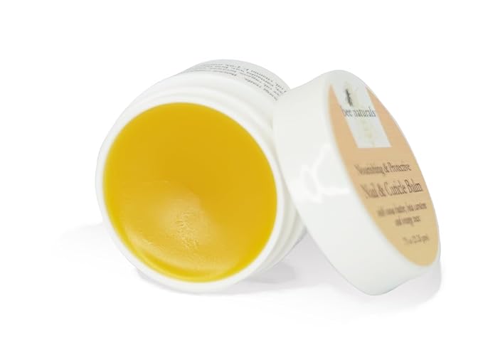 Bee Naturals Nail & Cuticle Balm - Cocoa Butter & Beta Carotene Blend for Strong, Smooth Nails - luscious natural tangerine fragance Shea Butter & Beeswax Cruelty-Free Nail Care