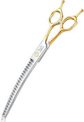 Jason Curved Dog Chunker Scissors - 8" Grooming Downward Shears 23 Teeth
