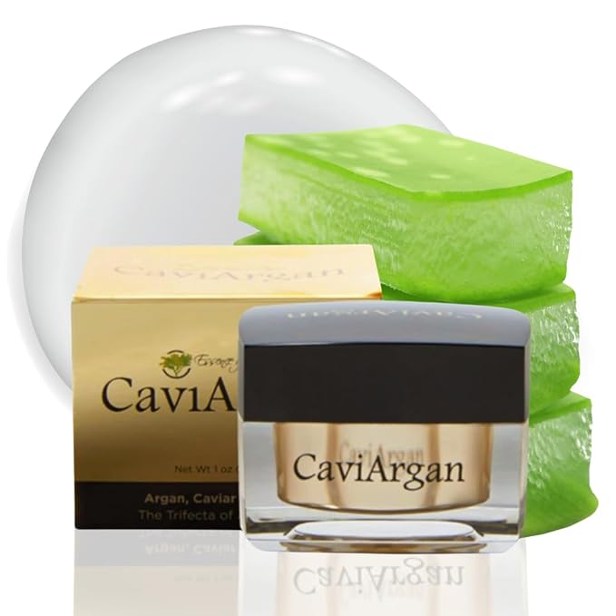 Essence of Argan Caviargan Anti-Aging Face Cream with Argan Oil, Matrixyl & Botanicals - Hydrating Moisturizer Wrinkle Cream for Reducing Fine Lines and Dullness - 1 Fl Oz