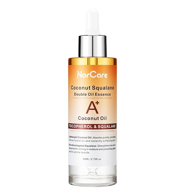 NorCare Skin Care Essential oil Coconut & SqualaneDual-Essence Oil Skincare Tech 2026 | 80ml Soothes,Brightens, and repairs your skin barrier. Formulated for allskin types