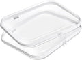 YQBRAO Clear Hard Shell Storage Organizer Set, 2-Pack, White