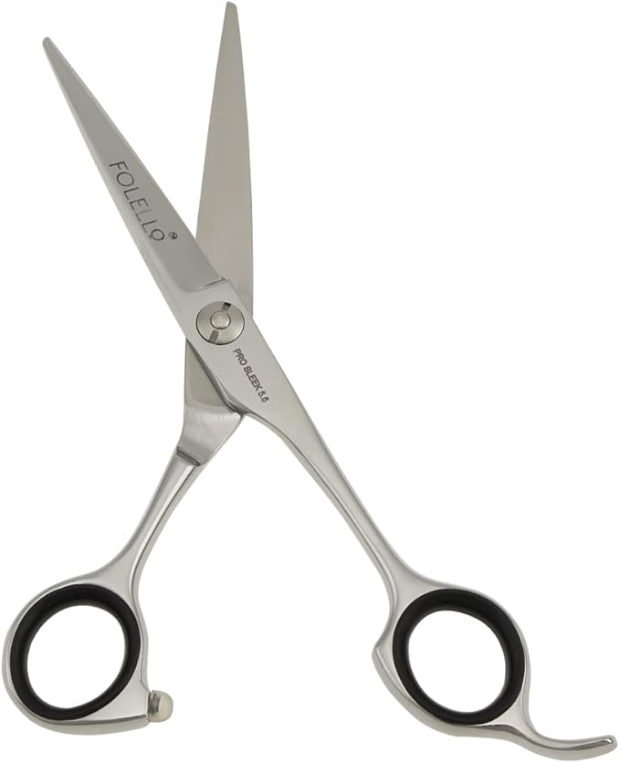 FOLELLO Right-Handed Hair Cutting Scissors – Stainless Steel Barber Shears with Ball Bearing Adjustment Screw – Grooming Tool for Men and Women